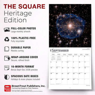 2027 BrownTrout Astronomy 12" x 12" Monthly Wall Calendar (9798330711536)