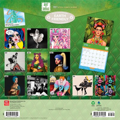 2027 BrownTrout Art of Drag 12 x 12 Monthly Wall Calendar (9798330715305)