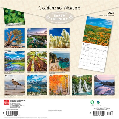 2027 BrownTrout California Nature 12 x 12 Monthly Wall Calendar (9798330710447)