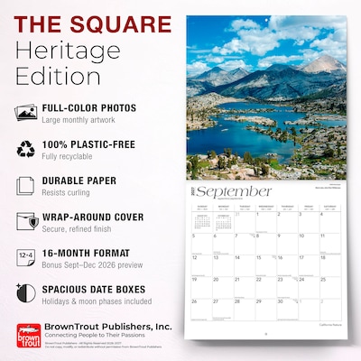 2027 BrownTrout California Nature 12" x 12" Monthly Wall Calendar (9798330710447)