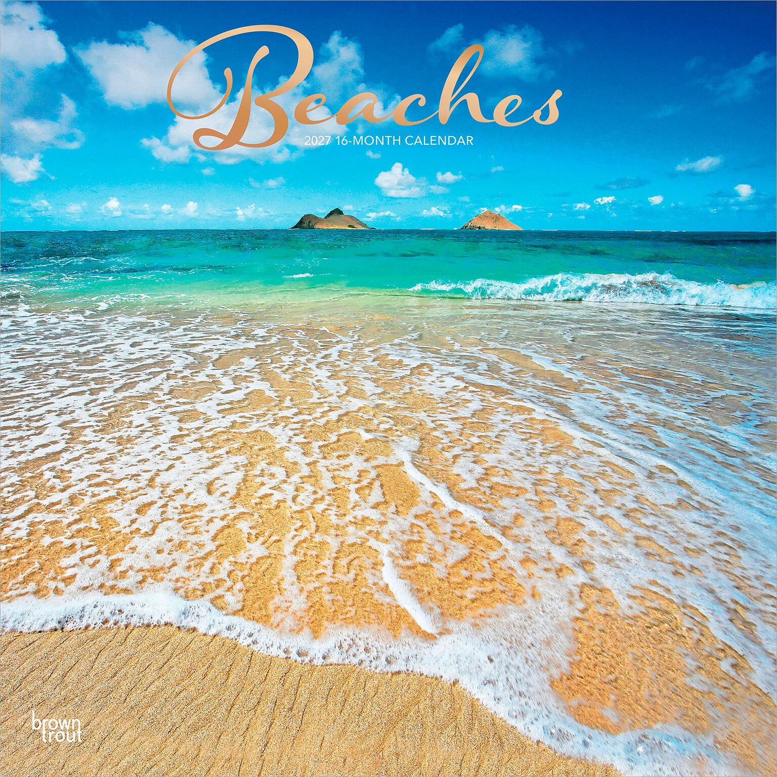 2027 BrownTrout Beaches 12 x 12 Monthly Wall Calendar (9798330711628)