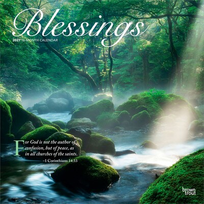 2027 BrownTrout Blessings 12 x 12 Monthly Wall Calendar (9798330711475)