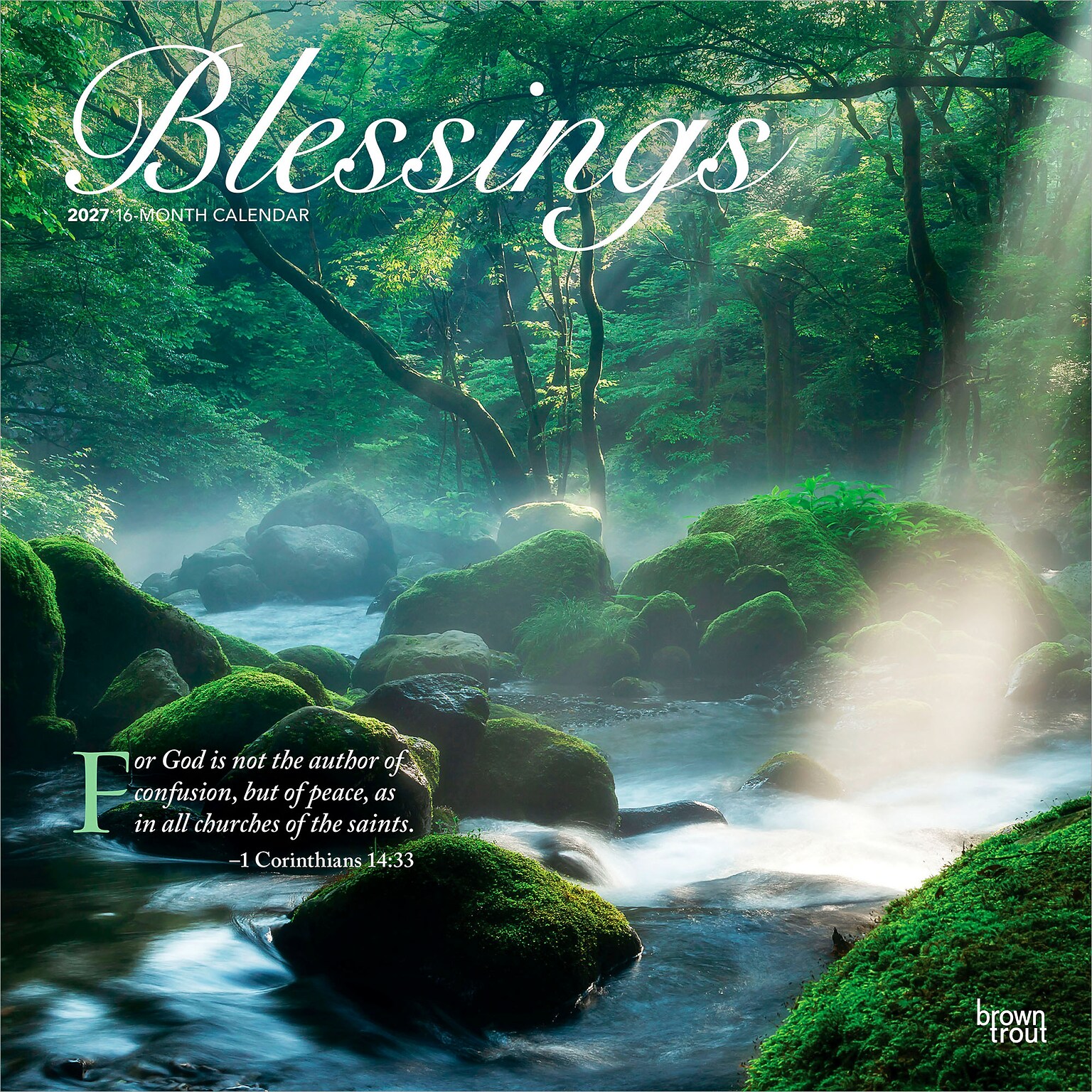 2027 BrownTrout Blessings 12 x 12 Monthly Wall Calendar (9798330711475)