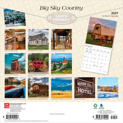 2027 BrownTrout Montana Places 12 x 12 Monthly Wall Calendar (9798330710409)