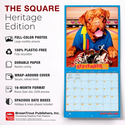 2027 BrownTrout Avanti Dogs Gone Wild 12" x 12" Monthly Wall Calendar (9798330712960)