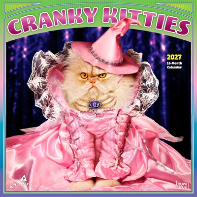 2027 BrownTrout Avanti Cranky Kitties 12 x 12 Monthly Wall Calendar (9798330712939)