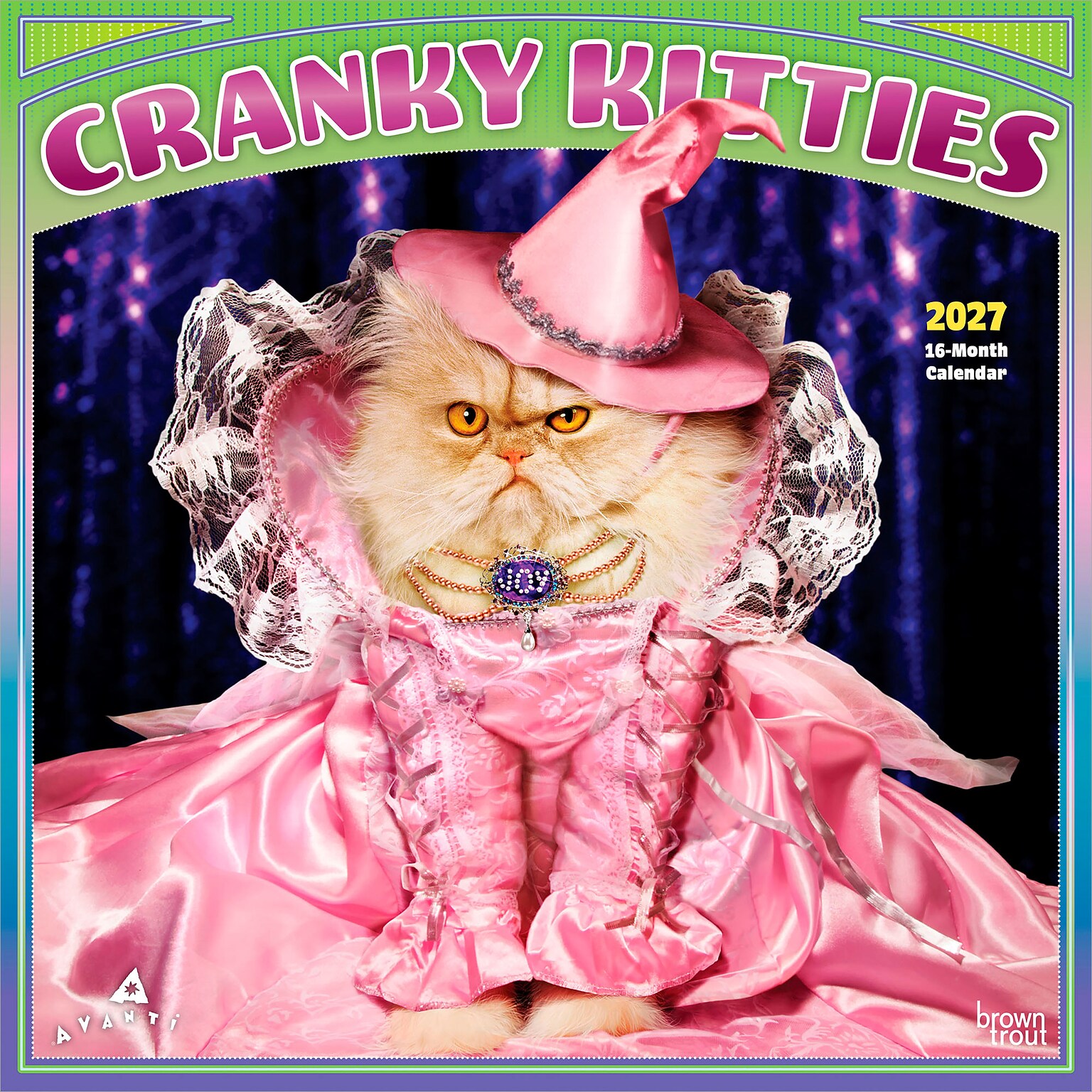 2027 BrownTrout Avanti Cranky Kitties 12 x 12 Monthly Wall Calendar (9798330712939)