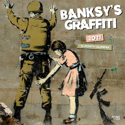 2027 BrownTrout Banksys Graffiti 12 x 12 Monthly Wall Calendar (9798330713011)