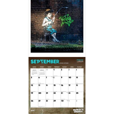 2027 BrownTrout Banksy's Graffiti 12" x 12" Monthly Wall Calendar (9798330713011)