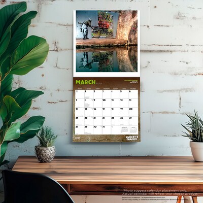 2027 BrownTrout Banksy's Graffiti 12" x 12" Monthly Wall Calendar (9798330713011)