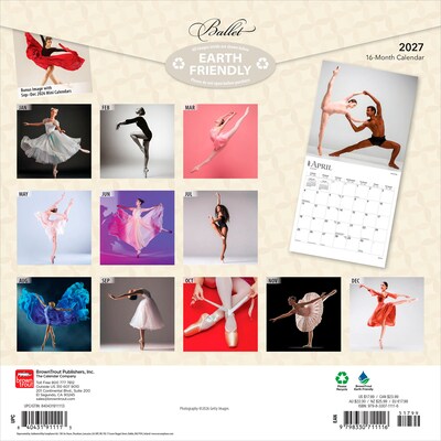 2027 BrownTrout Ballet 12 x 12 Monthly Wall Calendar (9798330711116)