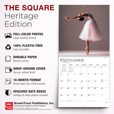 2027 BrownTrout Ballet 12" x 12" Monthly Wall Calendar (9798330711116)
