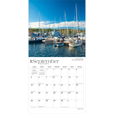 2027 BrownTrout Wisconsin Places 12" x 12" Monthly Wall Calendar (9798330714636)