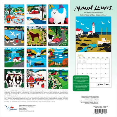 2027 BrownTrout Maud Lewis AGNS 12 x 12 Monthly Wall Calendar (9781525617546)