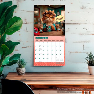 2027 BrownTrout Caffeine Cats 12" x 12" Monthly Wall Calendar (9798330714711)
