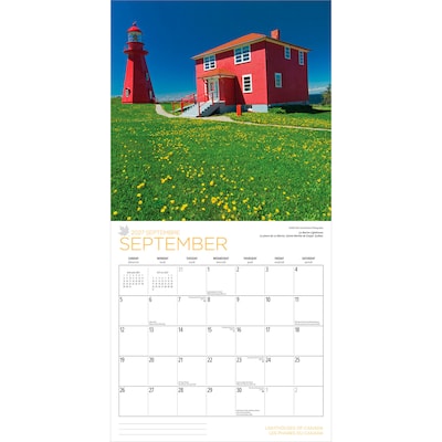 2027 BrownTrout Lighthouses of Canada 12" x 12" Monthly Wall Calendar (9781525617478)