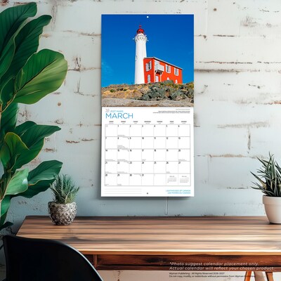 2027 BrownTrout Lighthouses of Canada 12" x 12" Monthly Wall Calendar (9781525617478)