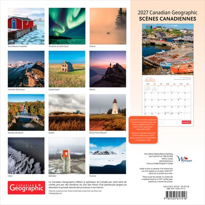 2027 BrownTrout Canadian Geographic Scenes 12 x 12 Monthly Wall Calendar (9781525617416)