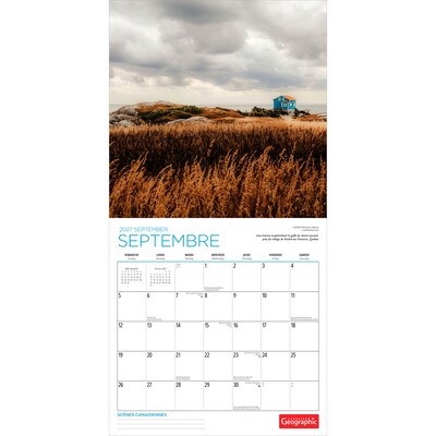 2027 BrownTrout Canadian Geographic Scenes 12" x 12" Monthly Wall Calendar (9781525617416)