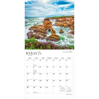 2027 BrownTrout California Coast 12" x 12" Monthly Wall Calendar (9798330710423)