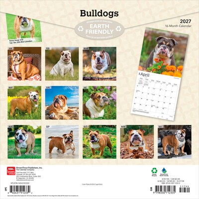 2027 BrownTrout Bulldogs 12 x 12 Monthly Wall Calendar (9798330712335)