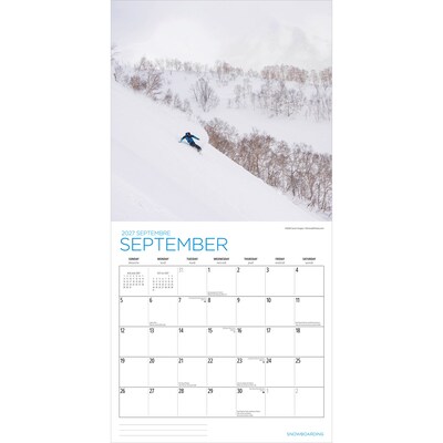 2027 BrownTrout Snowboarding 12" x 12" Monthly Wall Calendar (9781525617751)