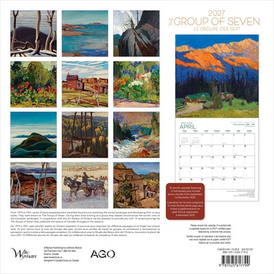 2027 BrownTrout The Group of Seven AGO 12 x 12 Monthly Wall Calendar (9781525617799)