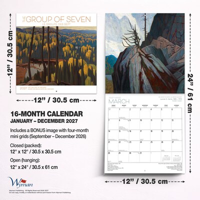 2027 BrownTrout The Group of Seven AGO 12" x 12" Monthly Wall Calendar (9781525617799)