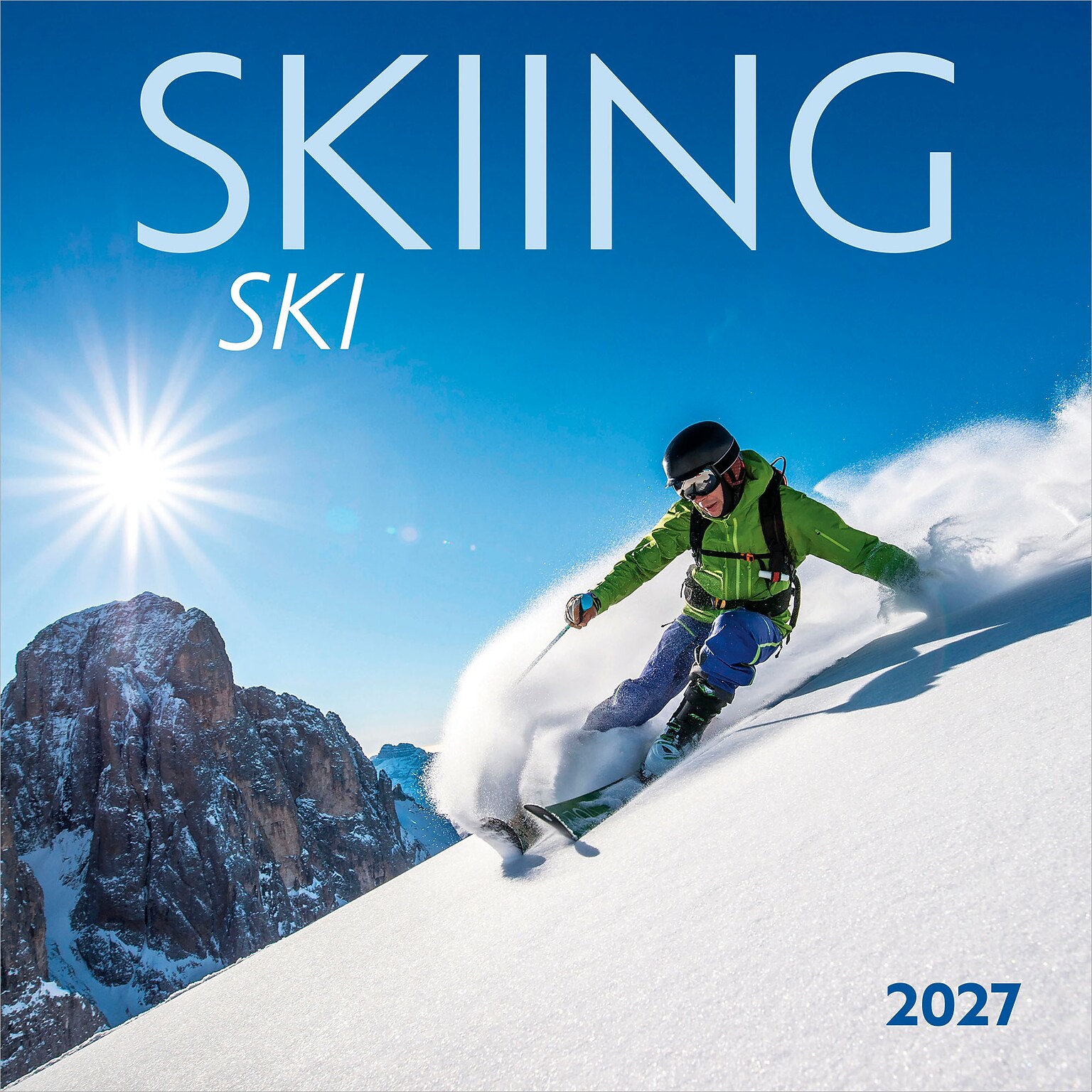 2027 BrownTrout Skiing 12 x 12 Monthly Wall Calendar (9781525617744)