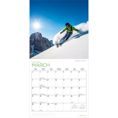 2027 BrownTrout Skiing 12" x 12" Monthly Wall Calendar (9781525617744)