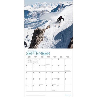 2027 BrownTrout Skiing 12" x 12" Monthly Wall Calendar (9781525617744)