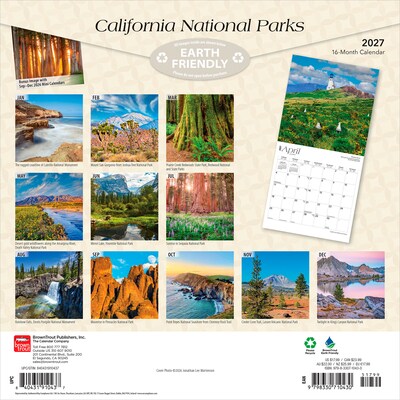2027 BrownTrout California National Parks 12 x 12 Monthly Wall Calendar (9798330710430)