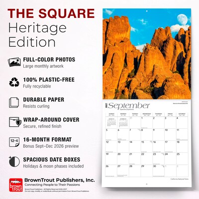 2027 BrownTrout California National Parks 12" x 12" Monthly Wall Calendar (9798330710430)