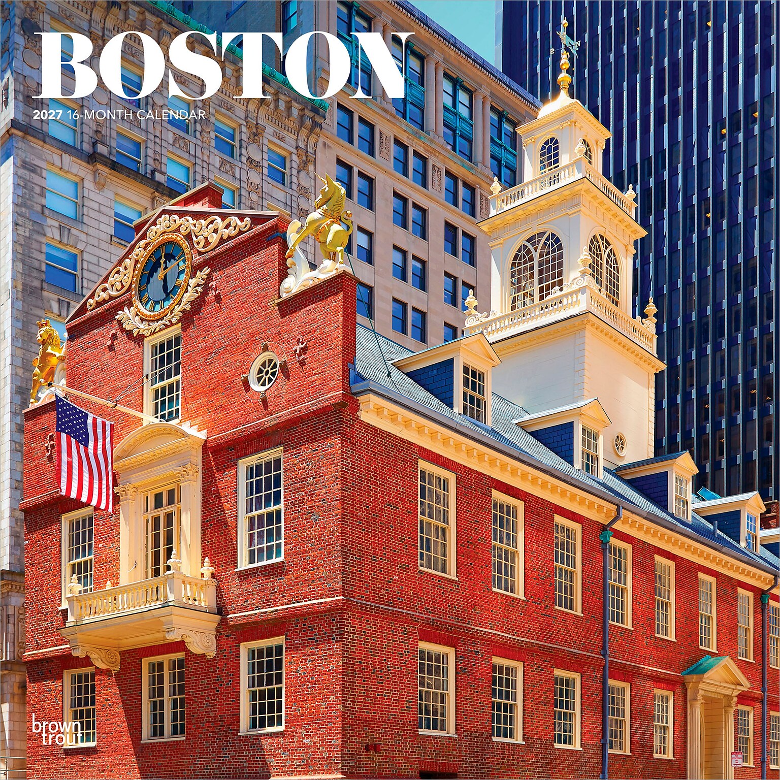 2027 BrownTrout Boston 12 x 12 Monthly Wall Calendar (9798330711000)
