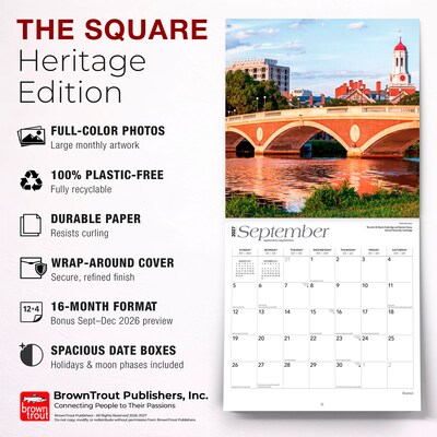 2027 BrownTrout Boston 12" x 12" Monthly Wall Calendar (9798330711000)