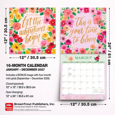 2027 BrownTrout Bonnie Marcus 12" x 12" Monthly Wall Calendar (9798330713080)