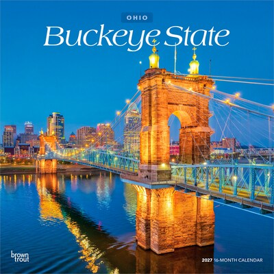 2027 BrownTrout Ohio Places 12 x 12 Monthly Wall Calendar (9798330710416)