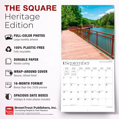 2027 BrownTrout Ohio Places 12" x 12" Monthly Wall Calendar (9798330710416)