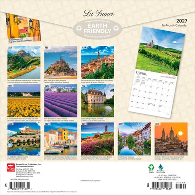 2027 BrownTrout France 12 x 12 Monthly Wall Calendar (9798330711635)
