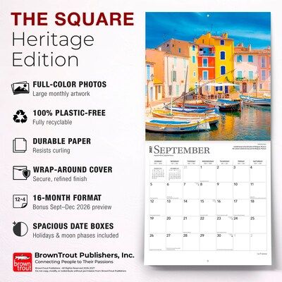 2027 BrownTrout France 12" x 12" Monthly Wall Calendar (9798330711635)