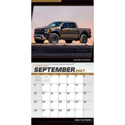 2027 BrownTrout Ford F150 Trucks 12" x 12" Monthly Wall Calendar (9798330715831)