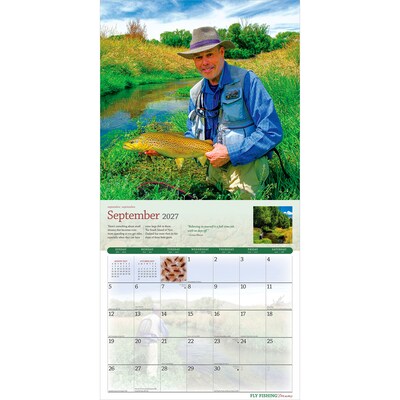 2027 BrownTrout Fly Fishing Dreams 12" x 12" Monthly Wall Calendar (9798330713233)