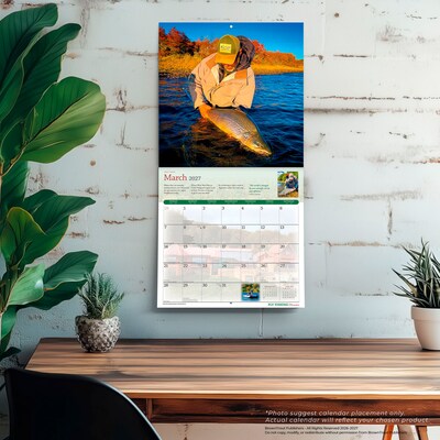 2027 BrownTrout Fly Fishing Dreams 12" x 12" Monthly Wall Calendar (9798330713233)