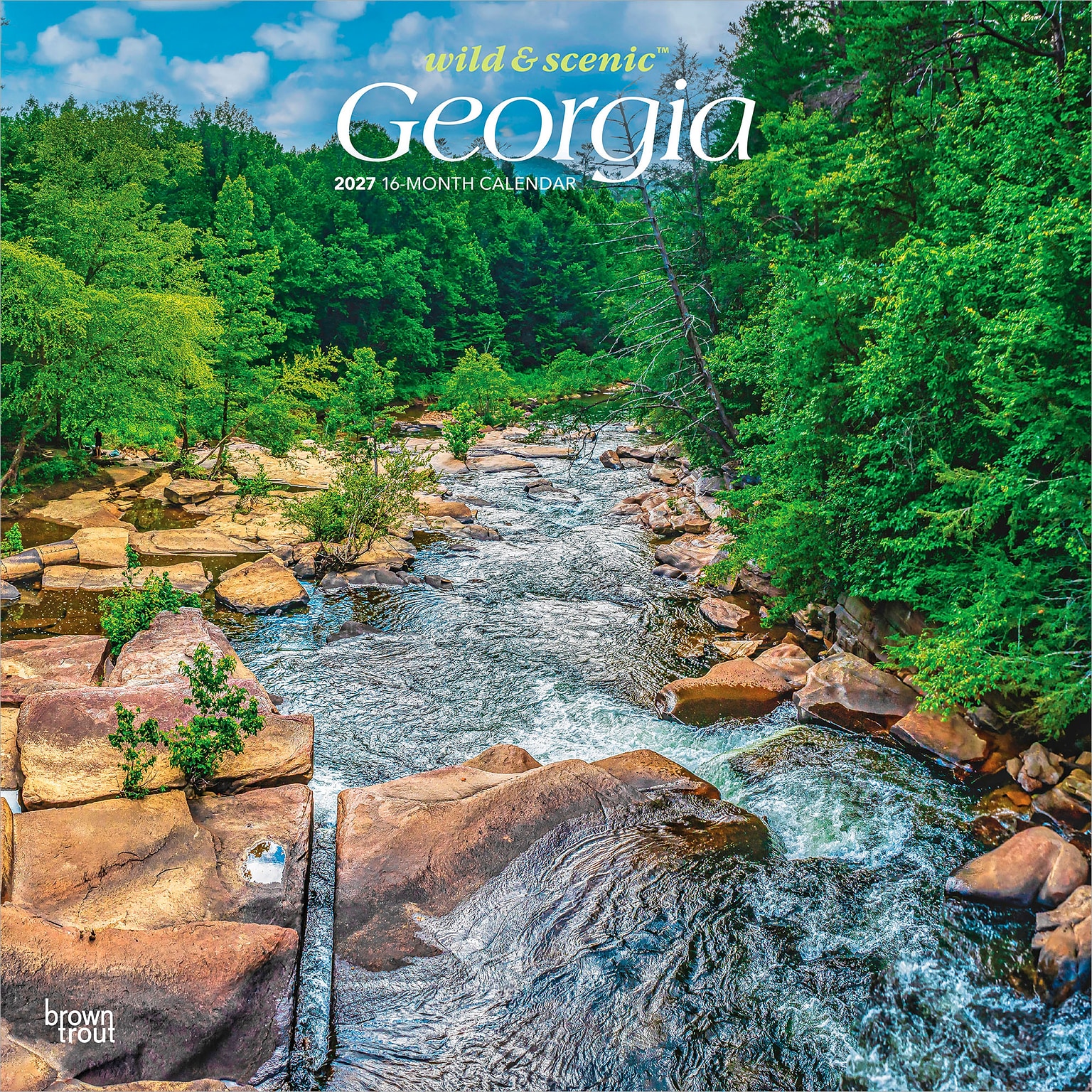 2027 BrownTrout Georgia Wild & Scenic 12 x 12 Monthly Wall Calendar (9798330710546)