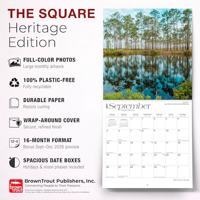 2027 BrownTrout Georgia Wild & Scenic 12" x 12" Monthly Wall Calendar (9798330710546)