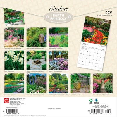 2027 BrownTrout Gardens 12 x 12 Monthly Wall Calendar (9798330711307)
