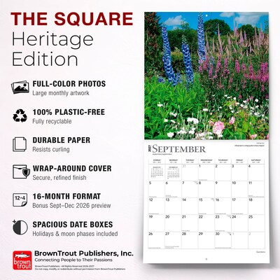 2027 BrownTrout Gardens 12" x 12" Monthly Wall Calendar (9798330711307)