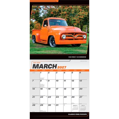 2027 BrownTrout Classic Ford Pickups 12" x 12" Monthly Wall Calendar (9798330713158)