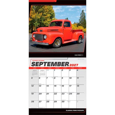 2027 BrownTrout Classic Ford Pickups 12" x 12" Monthly Wall Calendar (9798330713158)