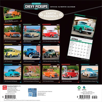2027 BrownTrout Classic Chevy Pickups 12 x 12 Monthly Wall Calendar (9798330713134)